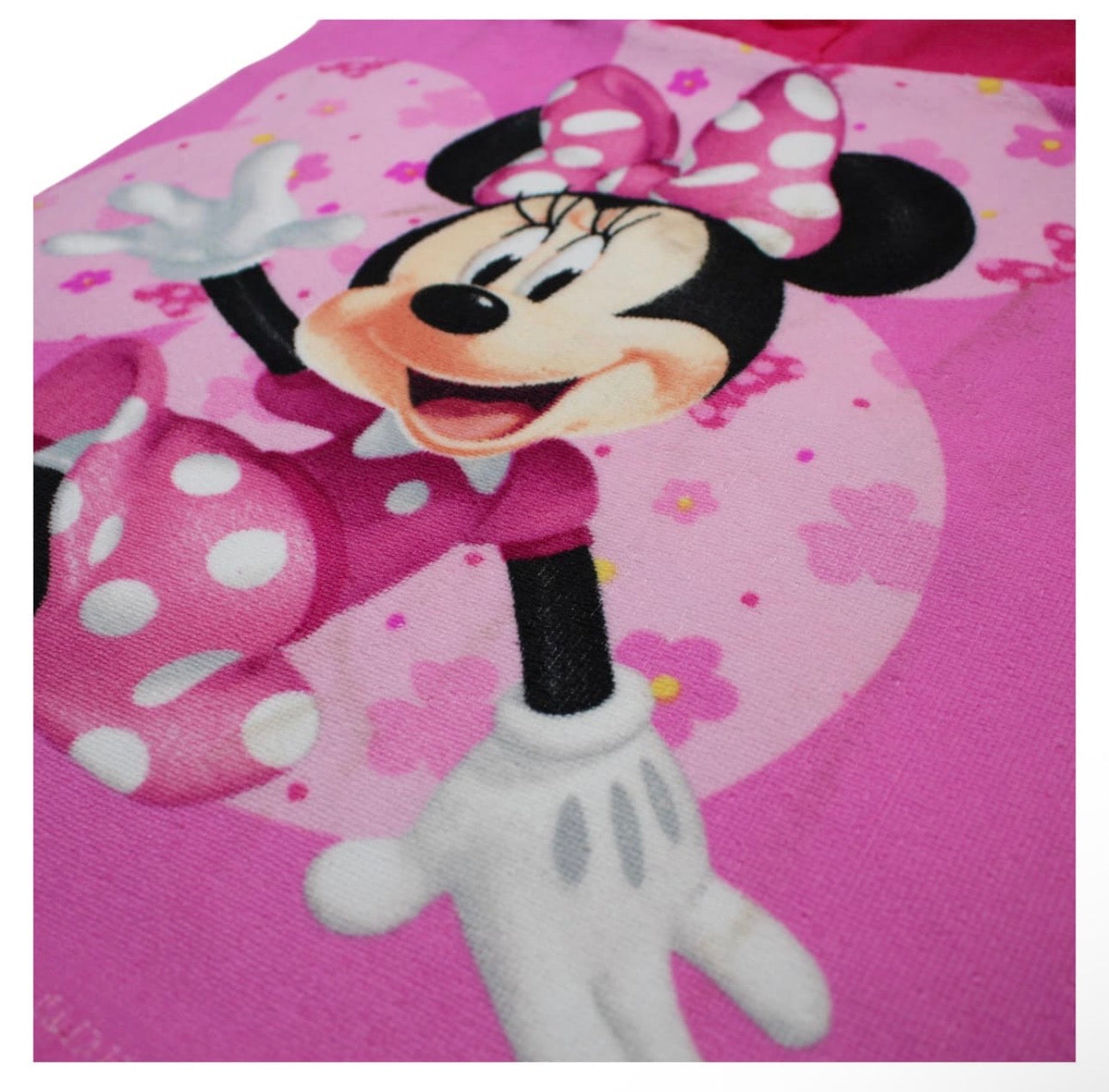 Minnie Mouse Poncho Pink 50 x 100 cm