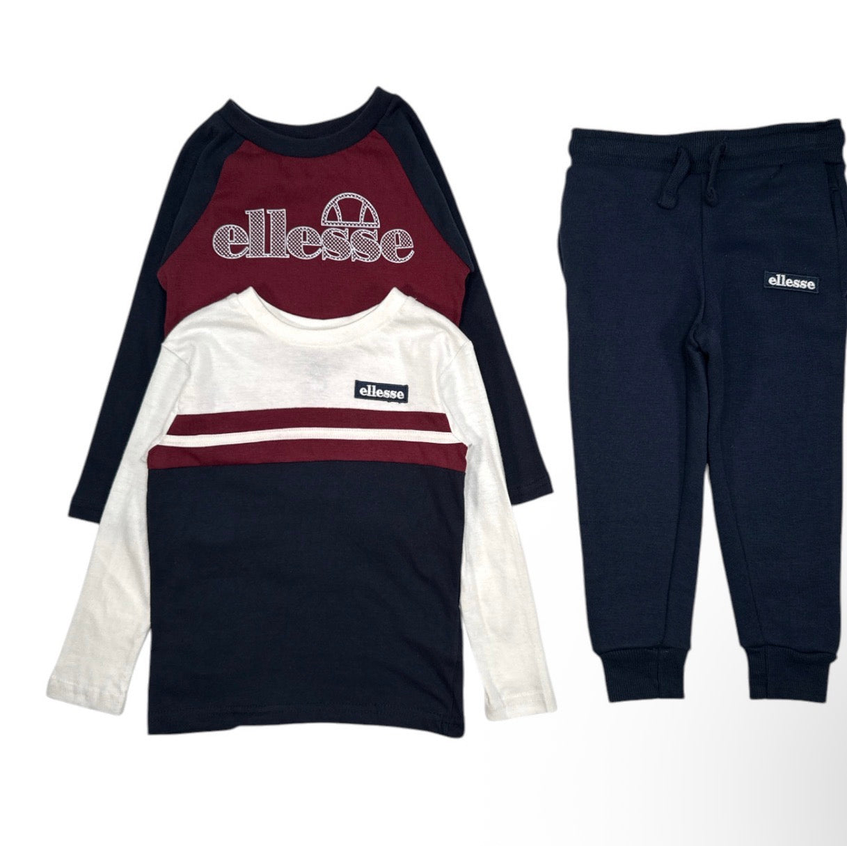 🔥 Ellesse 3-teiliges Set – Zwei Sweatshirts & ein Joggee