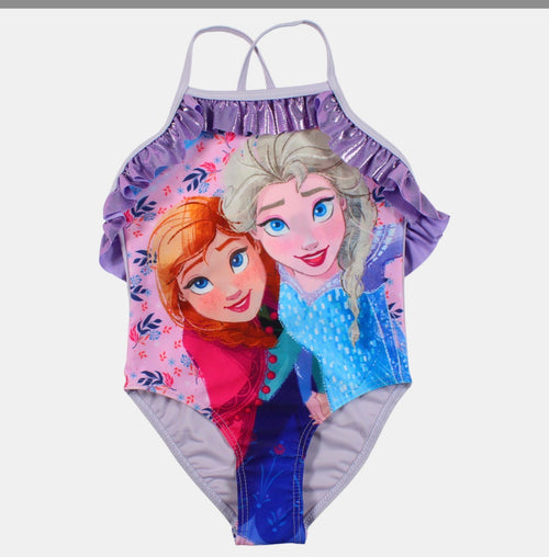 Badeanzug mit Rock – verspielt & super süß im Elsa & Anna Stil